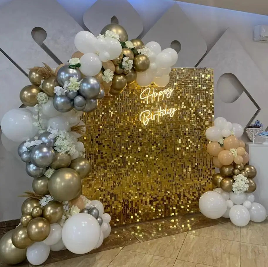 Shimmer Sequin Wall Backdrop Panels for Wedding and Party Decor