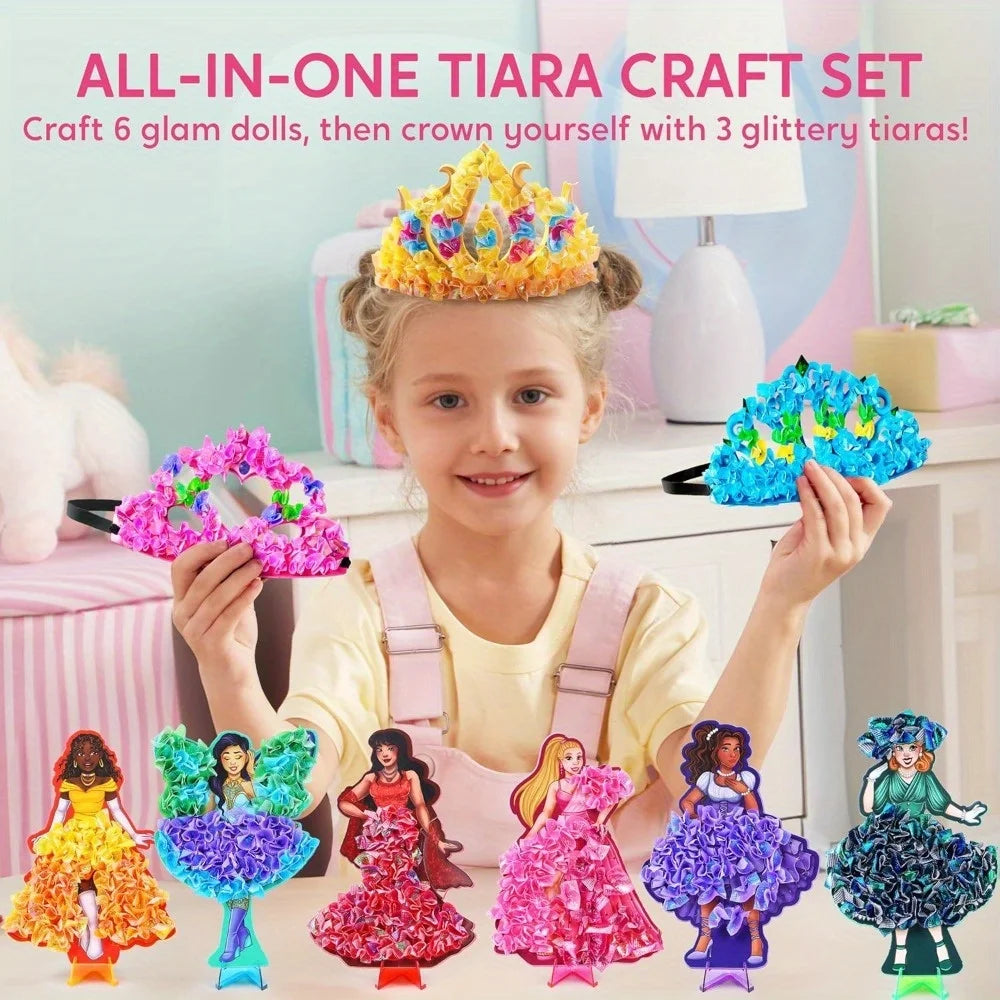 Joyfy Kids Poke-in Art Magical Princesses DIY Wood Craft Kits Creative Activity Toys for Girls Boys Ages 4-9 Birthday Gifts