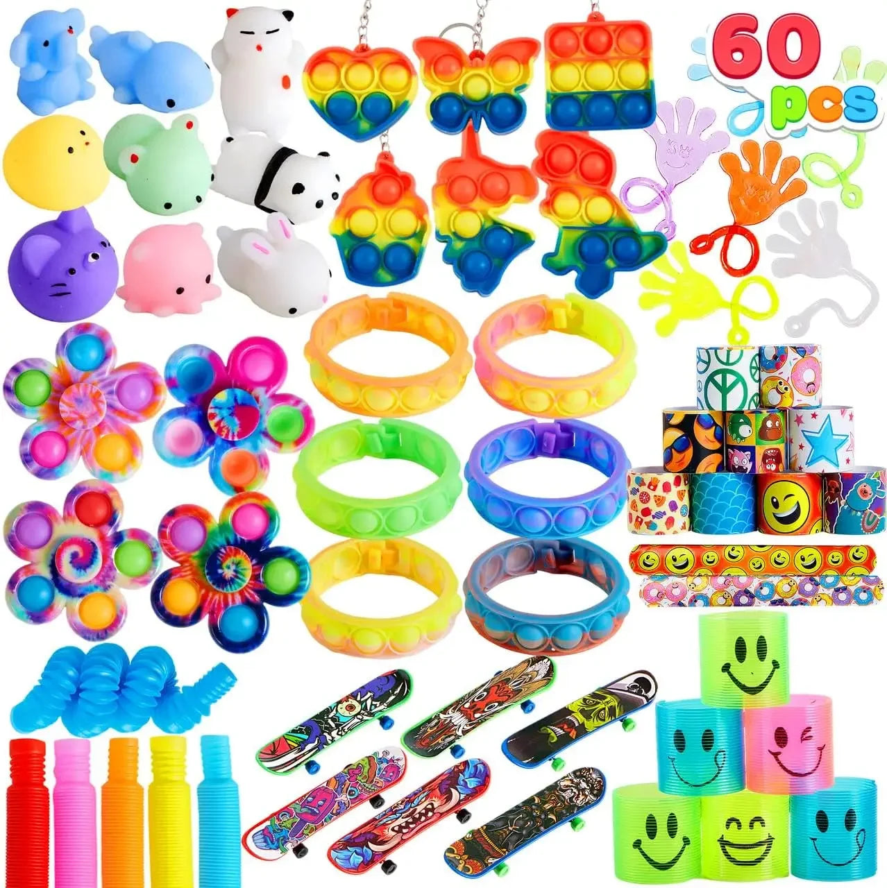 Joyfy 60 Pack Party GiftsFidget Toys Adults Party Favors Autism Sensory Treasure Box Toys Classroom Prizes Stress Relief Gifts