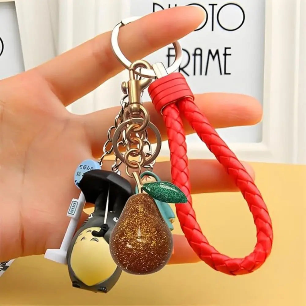 Cute Crystal Bag Charm With Metal Handbag Keychain Pendant
